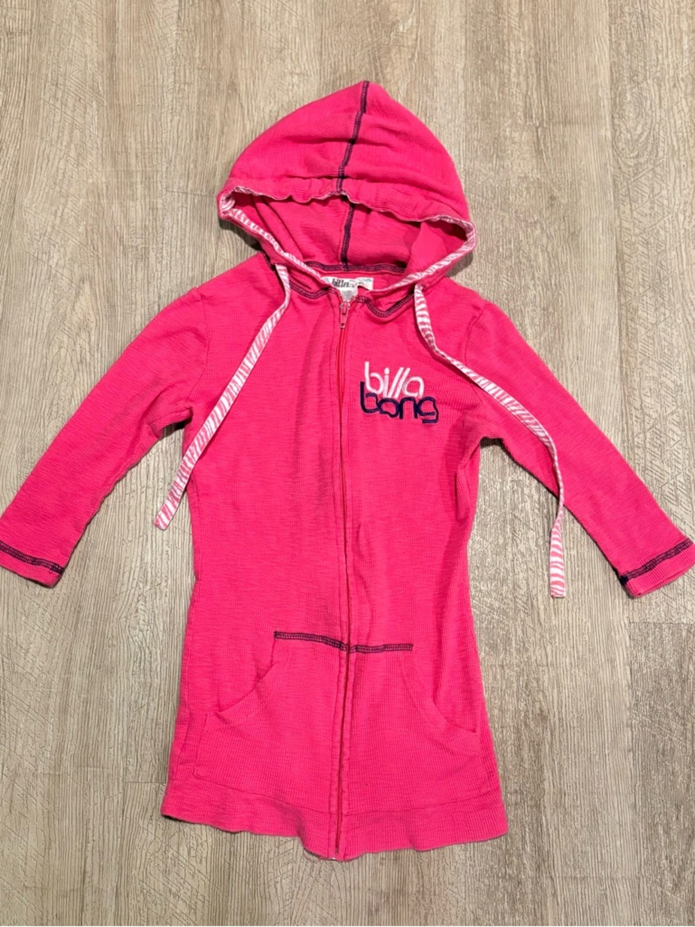 Billabong Y2K Vintage Fitted Hoodie Women's Small-Pink Full Zip- Surf Skater 90s